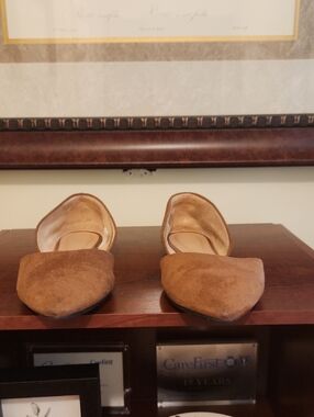 Old Navy Brown Suede Pointed D'Orsay Flats